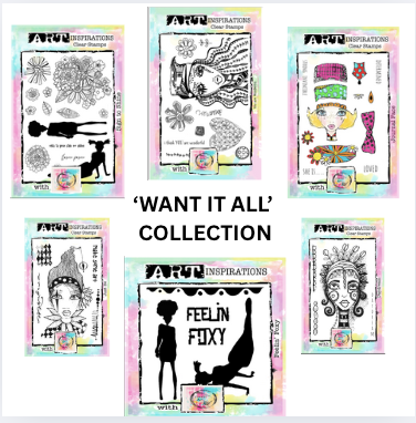 Art Inspirations - Designs by Zinski - Want It All Collection (47 Stamps & 1 Stencil)