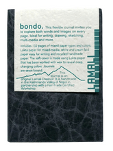 Lamali Carnet Bondo Glass Paste Travel Notebook – (Charcoal Grey) 132 Pages (15x21cm)