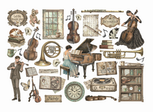 Stamperia Symphony Collection Ephemera with Adhesive Backs