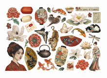 Stamperia Oriental Garden Collection Ephemera with Adhesive Backs