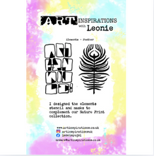 Art Inspirations Stencil & Mask Set – Nature Prints Elements: Feathers | Designed by Leonie