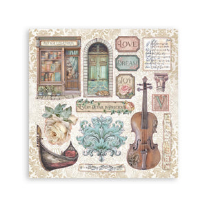 Stamperia Venice City of Art - Stickers 4 Sheets - SPSBSTK03