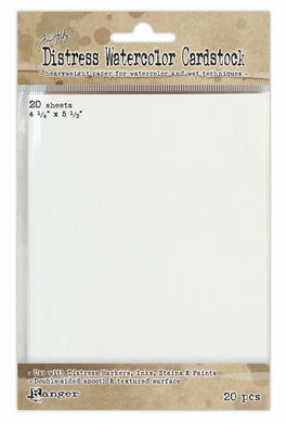 Tim Holtz Distress Water Coloured Card 4 1/4