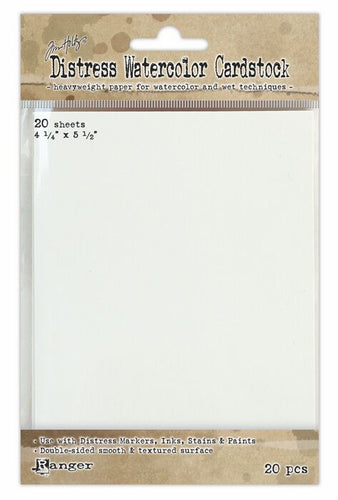 Tim Holtz Distress Water Coloured Card 4 1/4
