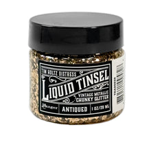 Tim Holtz Distress Liquid Tinsel Chunky Glitter – Antiqued (1 oz)