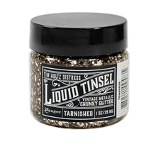 Tim Holtz Distress Liquid Tinsel Chunky Glitter – Tarnished (1 oz)