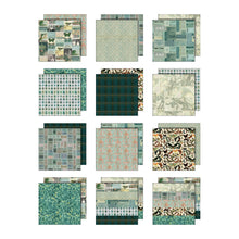 Tim Holtz Idea-ology - Palette Paper Collection: Teal Paper Pad -12"x12" - 200 GSM