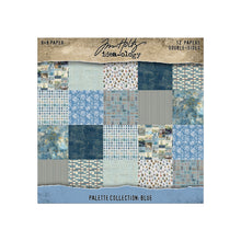 Tim Holtz Idea-ology - Palette Paper Collection: Blue Paper Pad -8"x8" - 200 GSM