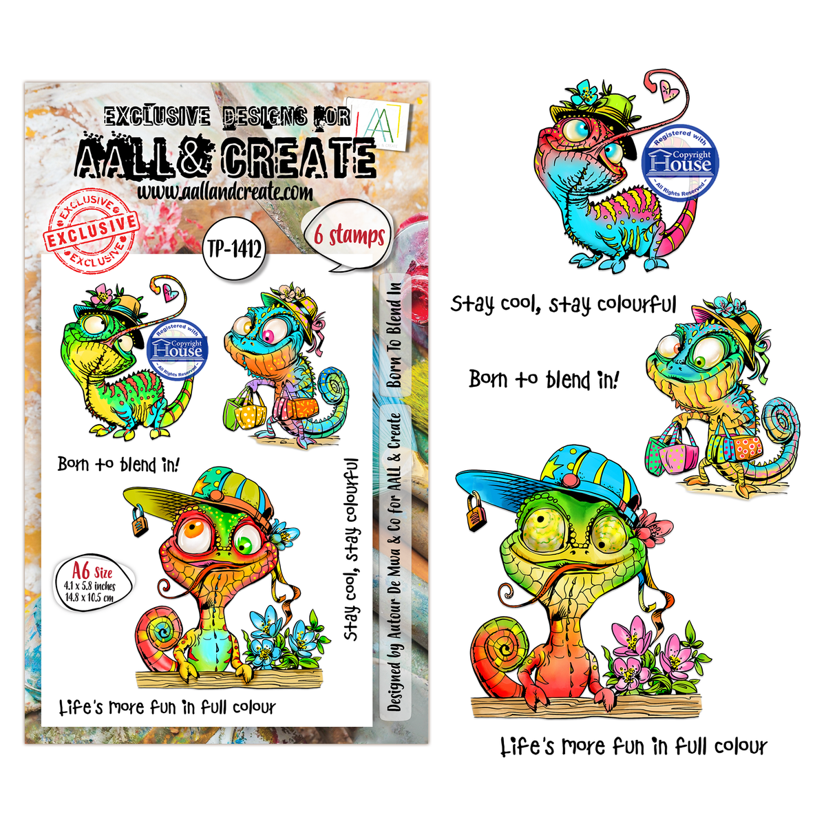 AALL & Create - Born To Blend In - A6 Stamp Set - TP-1412 – Art ...