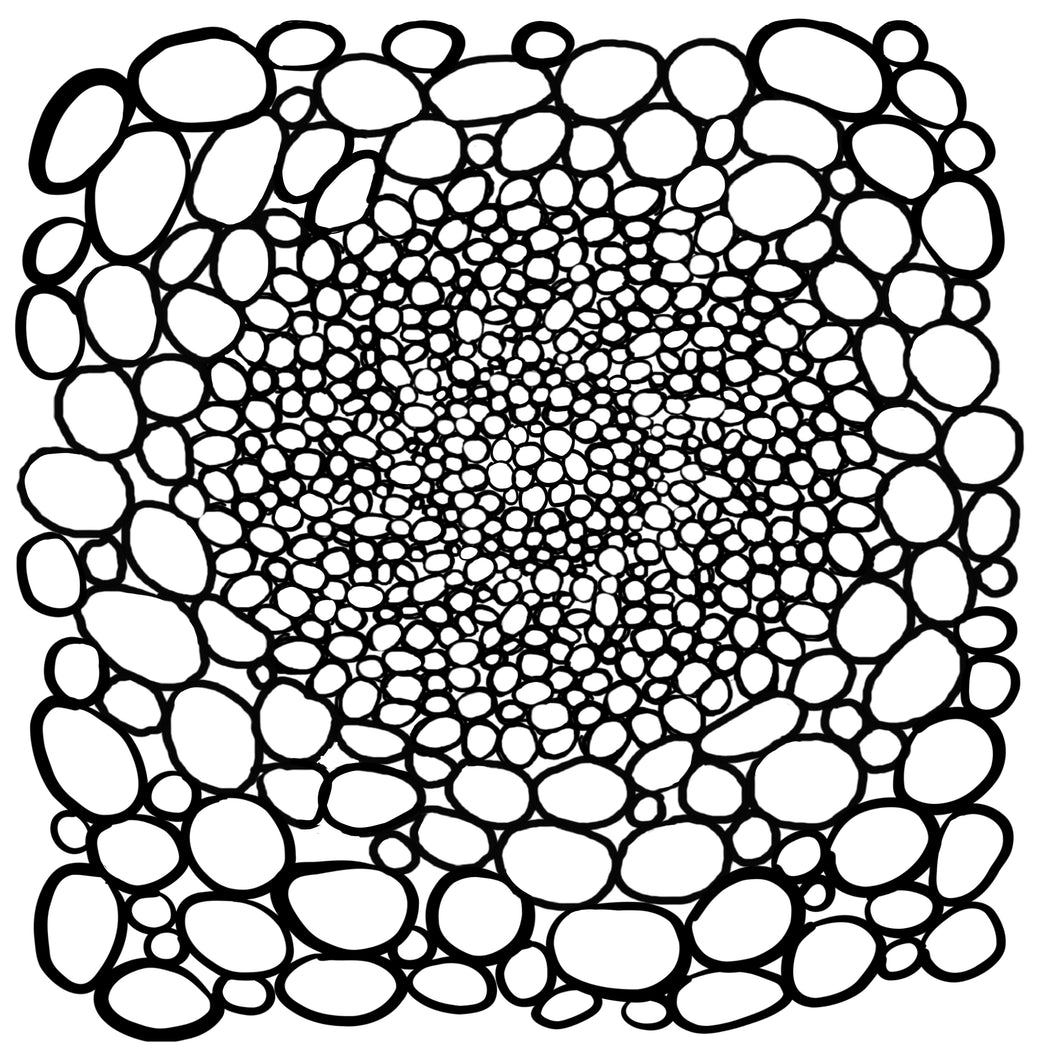 Art Inspirations Pebbles 8x8” stencil