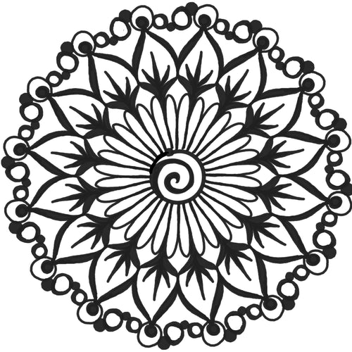 Art Inspirations Floral Mandala 8x8” stencil