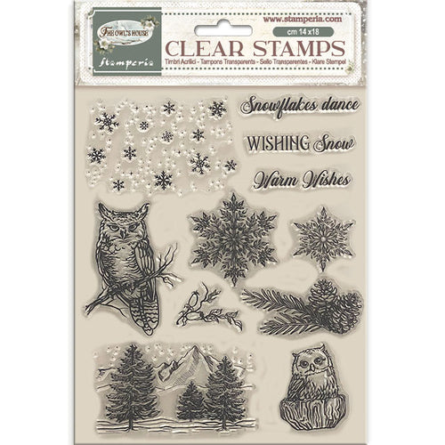 Stamperia Owl's House Collection Clear Stamp Set -  - SPWTK224 - 14cm x 18cm