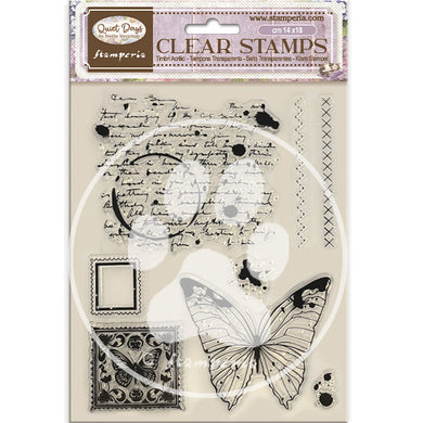 Stamperia Quiet Days Collection Clear Stamp Set - Butterfly - 14cm x 18cm