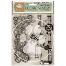 Stamperia - Gardens of Time Collection Clear Stamp Set - Tubes and Clock - 14cm x 18cm