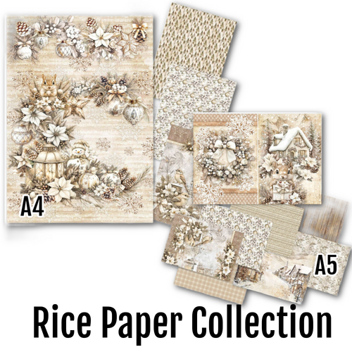 Ciao Bella - Winter Season - Rice Paper Bundle (A4 & A5 Rice Paper Mix) - SS272