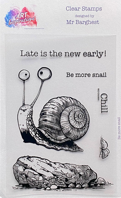 Art Inspirations with Mr Barghest A7 Stamp Set - Be More Snail - ORDER ON DELAYED DISPATCH