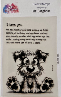 Art Inspirations with Mr Barghest A7 Stamp Set - I Love you