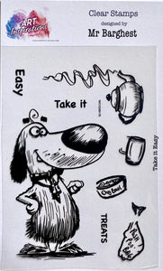 Art Inspirations with Mr Barghest A7 Stamp Set - Take It Easy