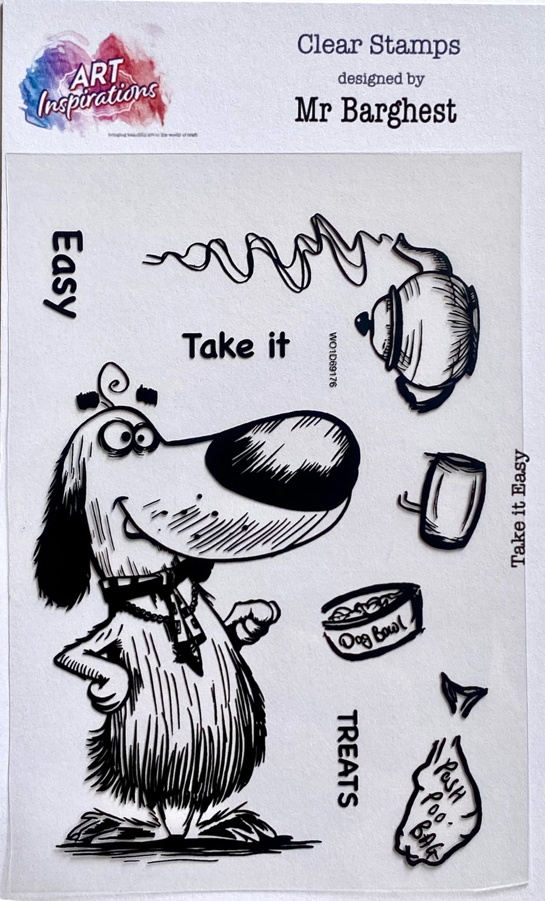 Art Inspirations with Mr Barghest A7 Stamp Set - Take It Easy