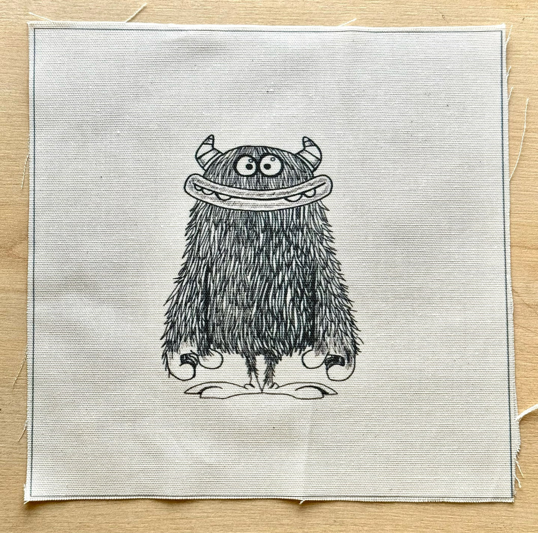 Art Inspirations - Mr Barghest - Fabric Panels  The Smile Bundle - 3 designs - approx 10 inch square