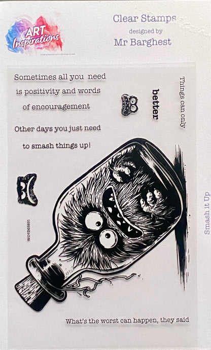 Art Inspirations with Mr Barghest A7 Stamp Set - Smash it Up - ORDER ON DELAYED DISPATCH