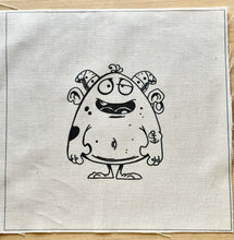 Art Inspirations - Mr Barghest - Fabric Panels  The Smile Bundle - 3 designs - approx 10 inch square