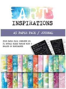 Art Inspirations A5 Paper Pack / Journal  & Sentiment Sheets