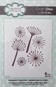 Creative Expressions Craft Dies by Sue Wilson Finishing Touches - Dandelion Clocks 6 Dies