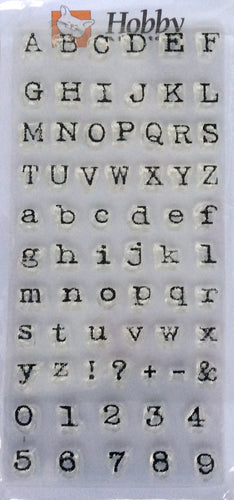 Hobby Art Ltd Clear Stamp - Sharon Bennett Collection - Alphabet Typed CS076D