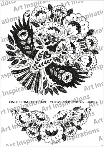 Art Inspirations by Wensdi Made A5 Clear Stamps -  Only From The Heart - 3 Stamps