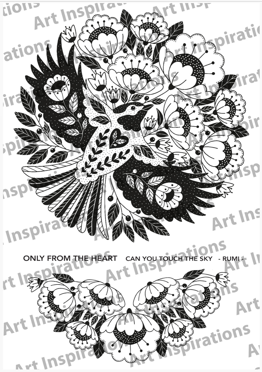 Art Inspirations by Wensdi Made A5 Clear Stamps -  Only From The Heart - 3 Stamps