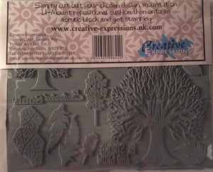 Creative Expressions Designed by Sam Poole - Enchanted Trees Rubber Stamp A5