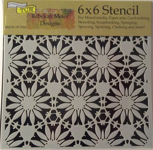 TCW Rebekah Meier Designs Stencils - Mini Tuscan Floral 6”x 6”