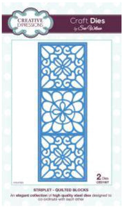 Creative Expressions Craft Dies by Sue Wilson Striplet - Quilted Blocks 2 Dies