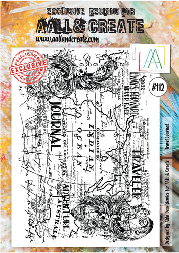 AALL & Create - A4 Clear Stamp Set Designed by Aida Domisiewicz - Travel Journal #112