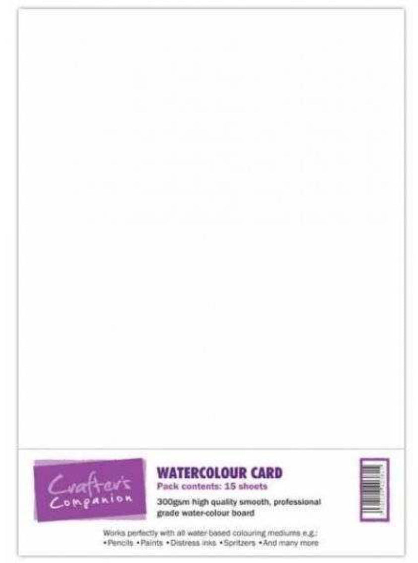 Crafters Companion Water Colour 300gsm Card A4 pack of 15 sheets
