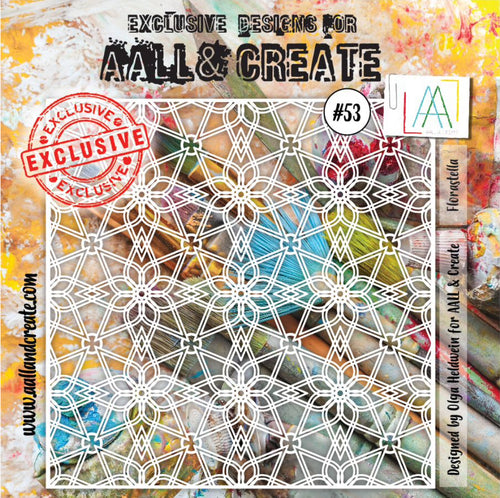 AALL & Create Stencil designed by Olga Heldwein 6”x 6” #53