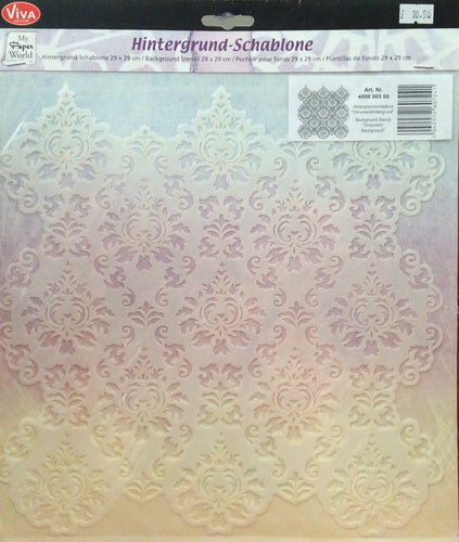 Viva Decor My Paper World Hintergrund - Schablone - Background Stencil Ornament 29cm x 29cm