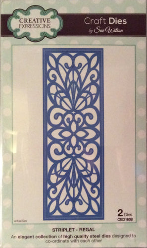 Creative Expressions Craft Dies by Sue Wilson Striplet - Regal 2 Dies