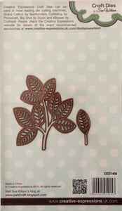 Creative Expressions Craft Dies by Sue Wilson Finishing Touches - Faux Quilled Leaves 2 Dies