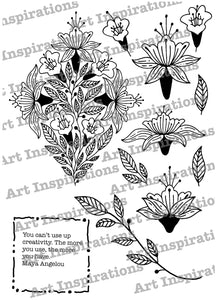 Art Inspirations by Wensdi Made A5 Clear Stamp Sheet - Use Creativity - 12 Stamps