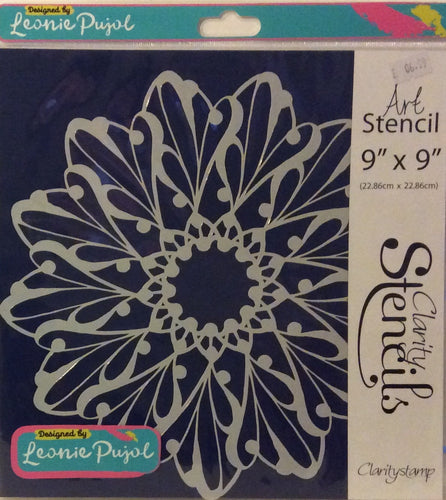 Clarity Art Stencils by Leonie Pujol - Wing Circus 9” x 9”