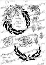 Art Inspirations by Wensdi Made A5 Clear Stamp Sheet - Love Wreath - 12 Stamps