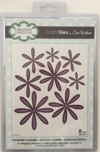 Creative Expressions Craft Dies by Sue Wilson Finishing Touches Delicate Daisies - Complete Petals 8 Dies