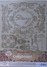 Stamperia A4 Greyboard 2mm, Diary KLSPDA411