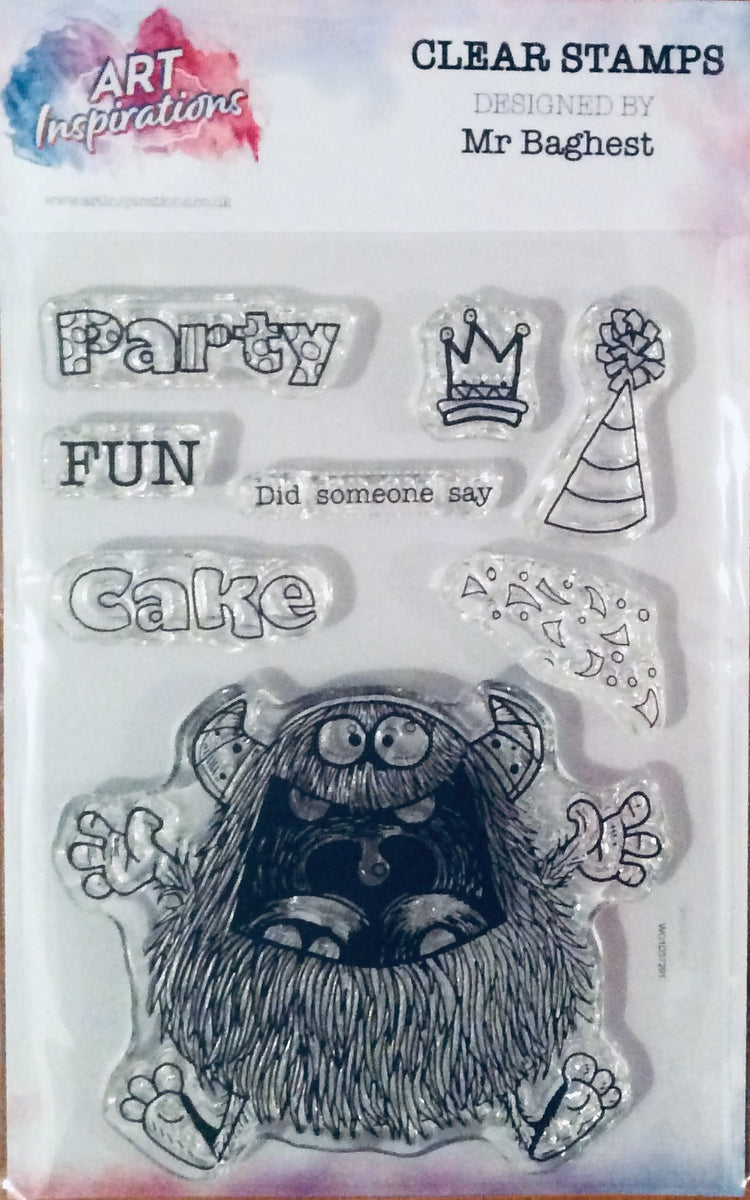 Art Inspirations with Mr Barghest A7 Stamp Set - Party - 8 Stamps – Art ...