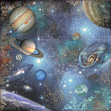 Stamperia - Pack of 4 Sheets Fabric - Cosmos Infinity - 30cm x 30cm SBPLT05