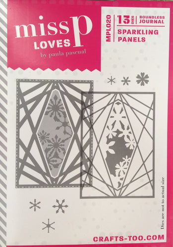 Miss P Loves Die Set Designed by Paula Pascual - Boundless Journal - Sparkling Panels - 13 Dies MPL020