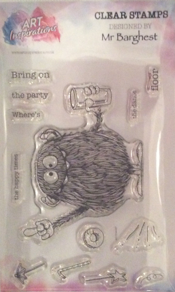 Art Inspirations with Mr Barghest A7 Stamp Set - Party Happy Time – Art ...