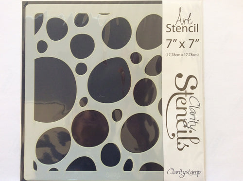 Clarity Art Stencils Double Bubble -  7”x 7”